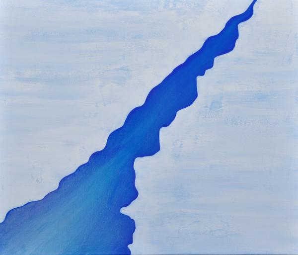 Crevasse, 2015, Acrylique sur toile, 50 x 60 cm