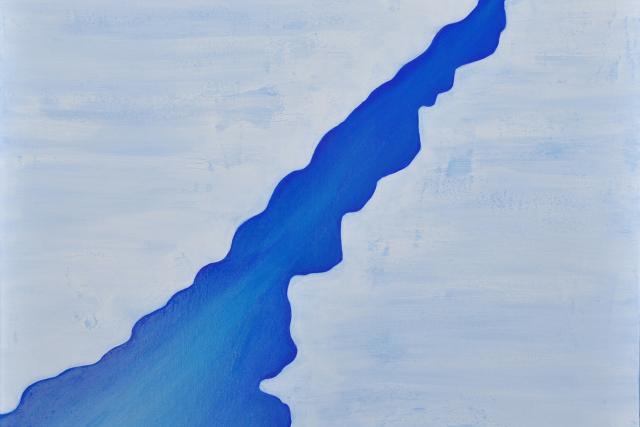 Crevasse, 2015, Acrylique sur toile, 50 x 60 cm