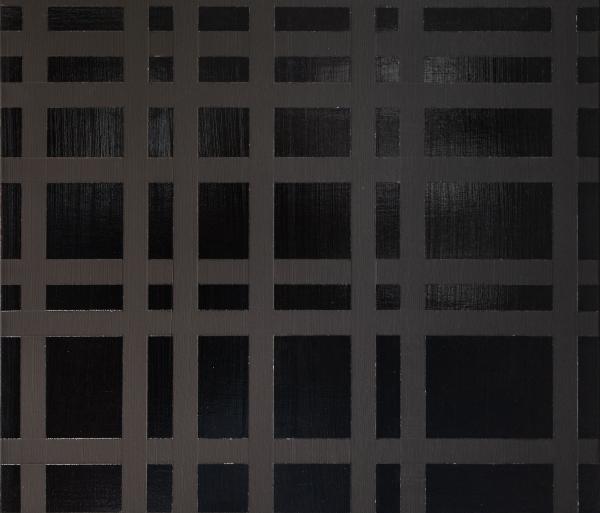 Monochrome noir, 2019, Acrylique sur toile, 60 x 60 cm